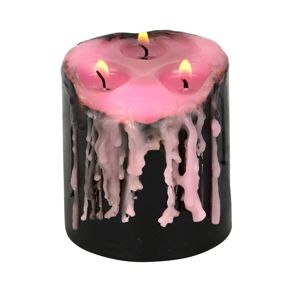 Small Pink Vampire Tears Pillar Candle - Candle - The Dark Rose Emporium