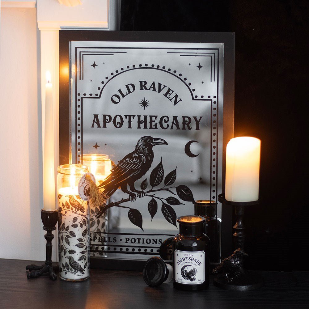 Mystic Raven Deadly Nightshade Glass Tube Candle - Candle - The Dark Rose Emporium