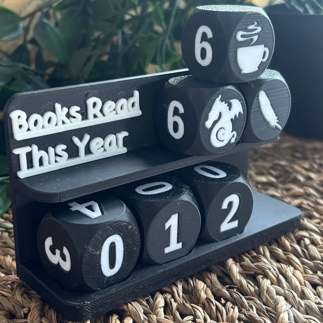 Book Counter With Dice - Book Counter - The Dark Rose Emporium