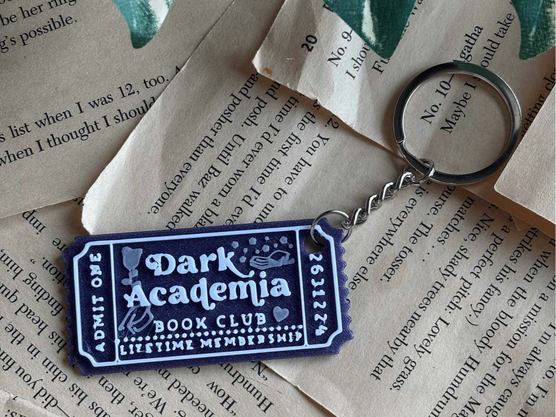 Keyring - Dark Academia Book Club - Keyring - The Dark Rose Emporium