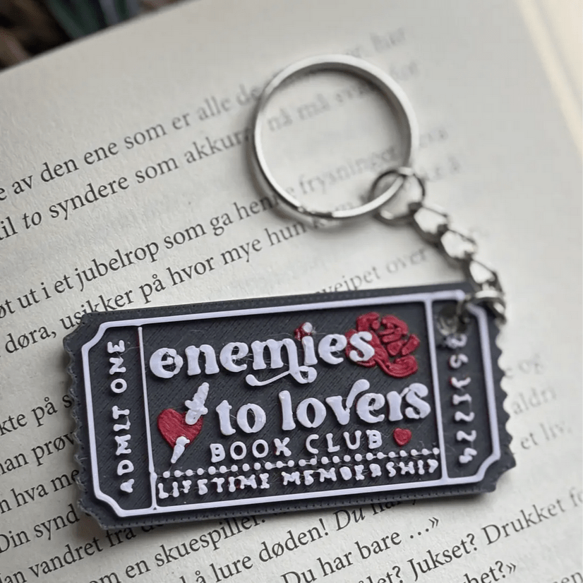 Keyring - Enemies To Lovers Book Club - Keyring - The Dark Rose Emporium