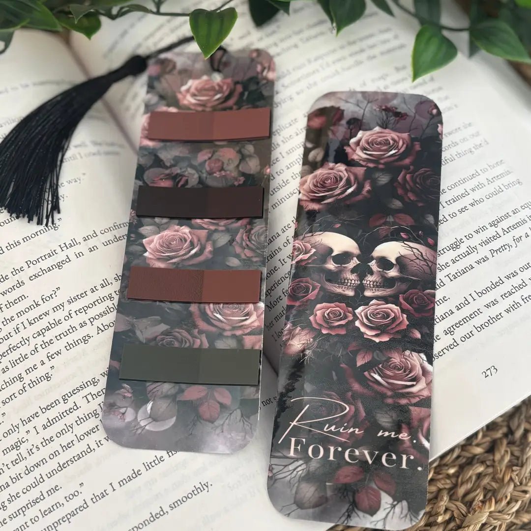 Bookmark With Stickers - Ruin Me Forever - Bookmark - The Dark Rose Emporium